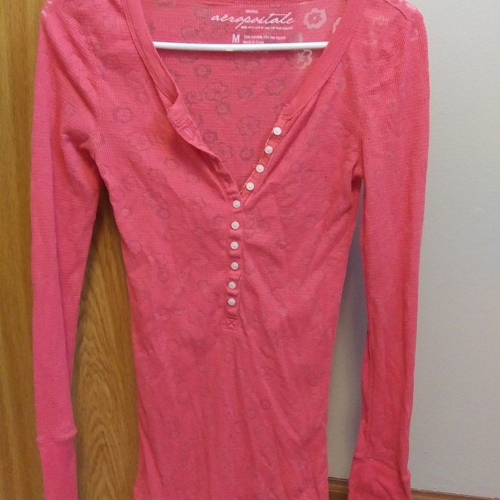 Aeropostale long sleeve pink shirt